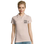 Design your own custom embroidered women's fitted polo shirt