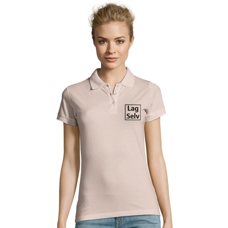 Design your own custom embroidered women's fitted polo shirt
