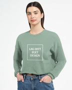Design Your Own Women's Cropped Sweatshirt | Personalized Print Logo