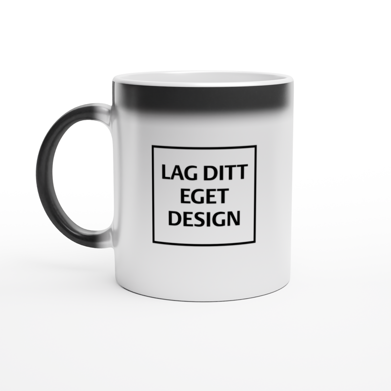 Magisk Keramisk Kopp 11oz Blank Sort | Design Ditt Eget