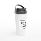 White Stainless Steel Travel Mug | Custom Print