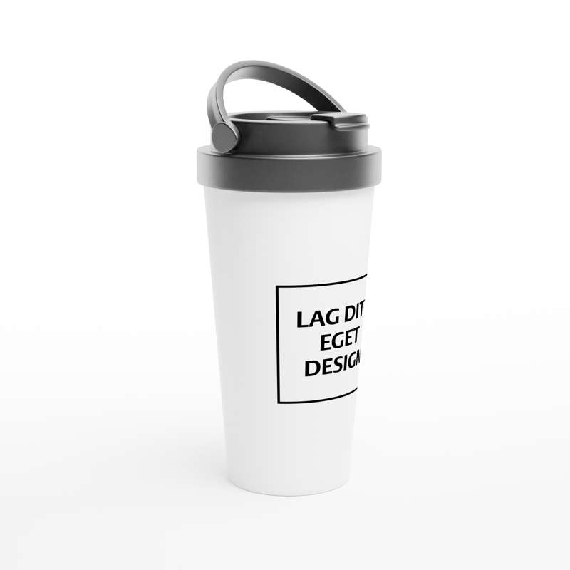 White Stainless Steel Travel Mug | Custom Print