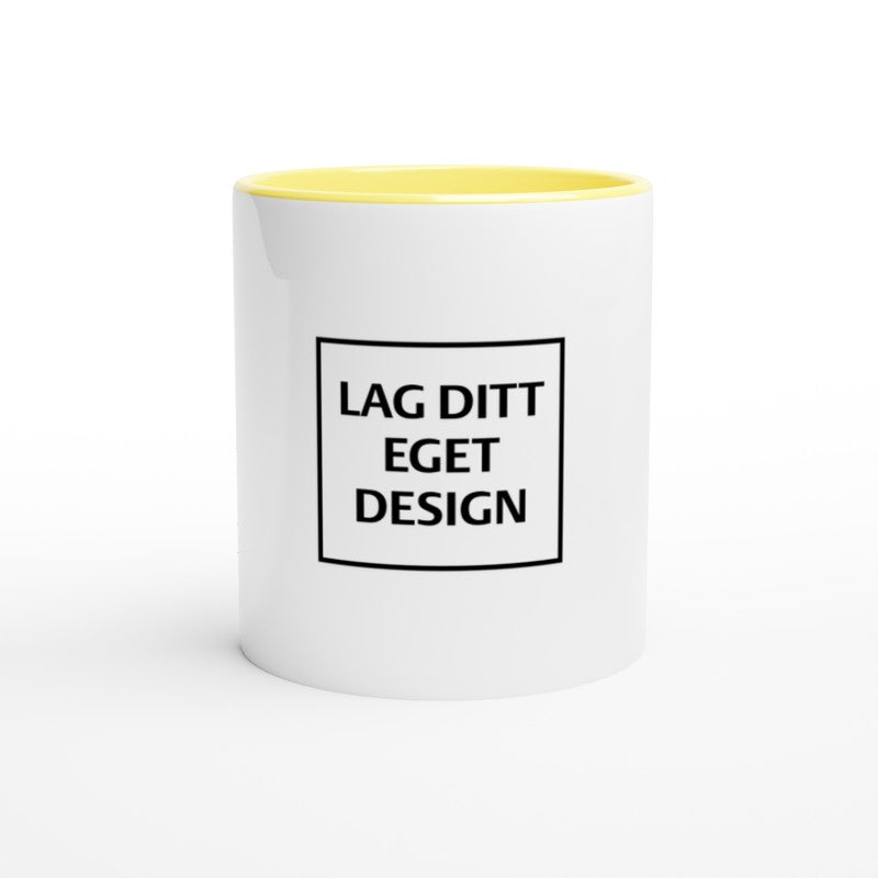 White Ceramic Mug with Color Inside | Custom Print