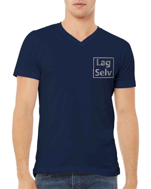Design Your Own Premium Unisex V-Neck T-Shirt with Custom Embroidery
