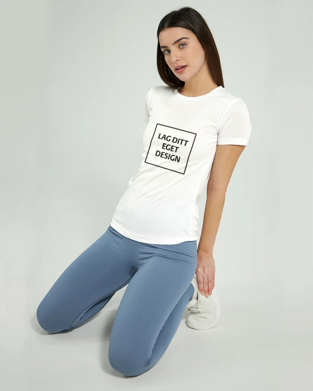 Design Your Own Performance Women's Crewneck T-Shirt | Custom Activewear Print