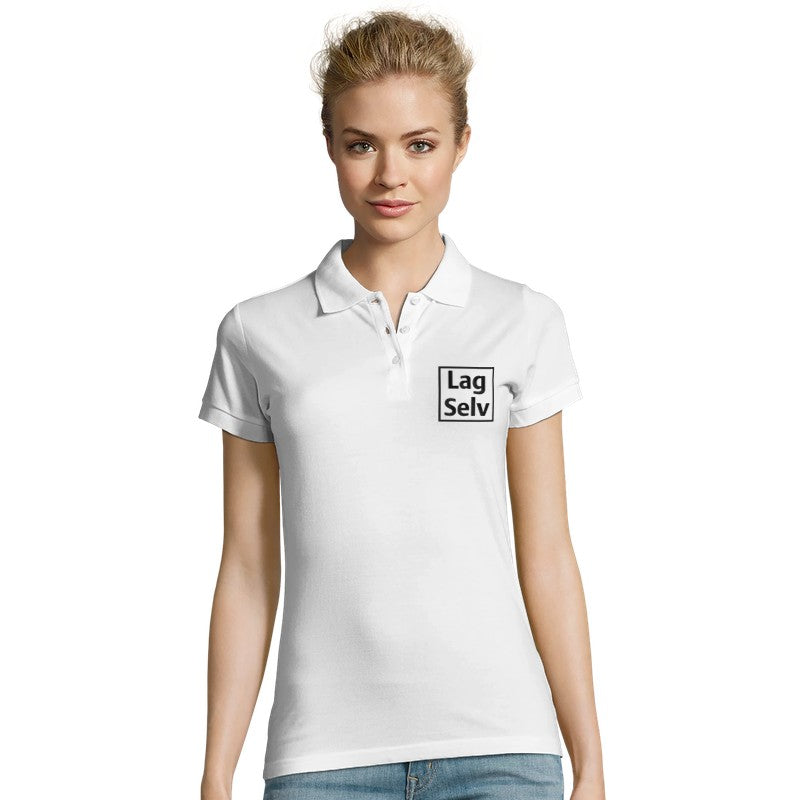 Design your own custom embroidered women's fitted polo shirt