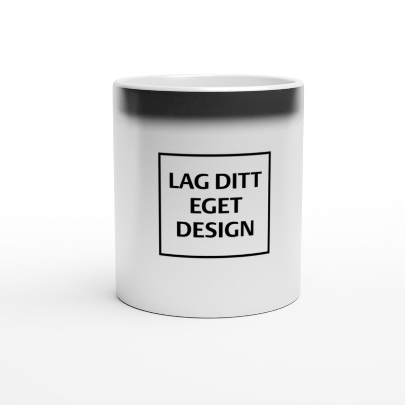 Magisk Keramisk Kopp 11oz Blank Sort | Design Ditt Eget