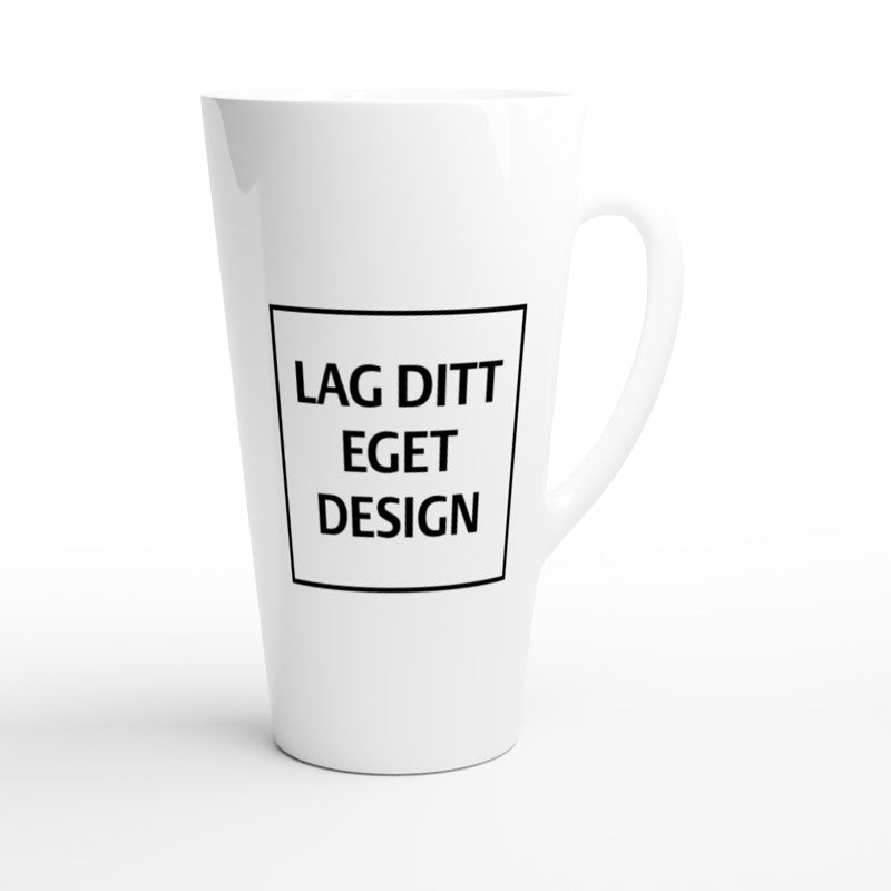 White Latte Ceramic Mug | Custom Print