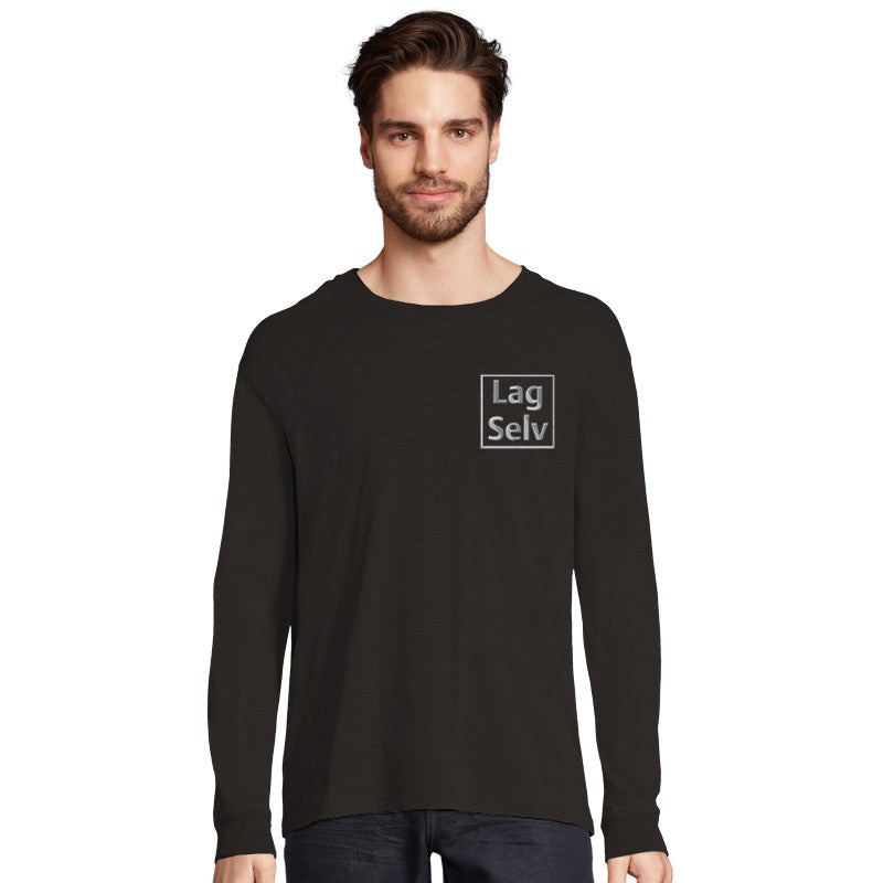 Design Your Own Organic Long Sleeve T-Shirt with Custom Embroidery