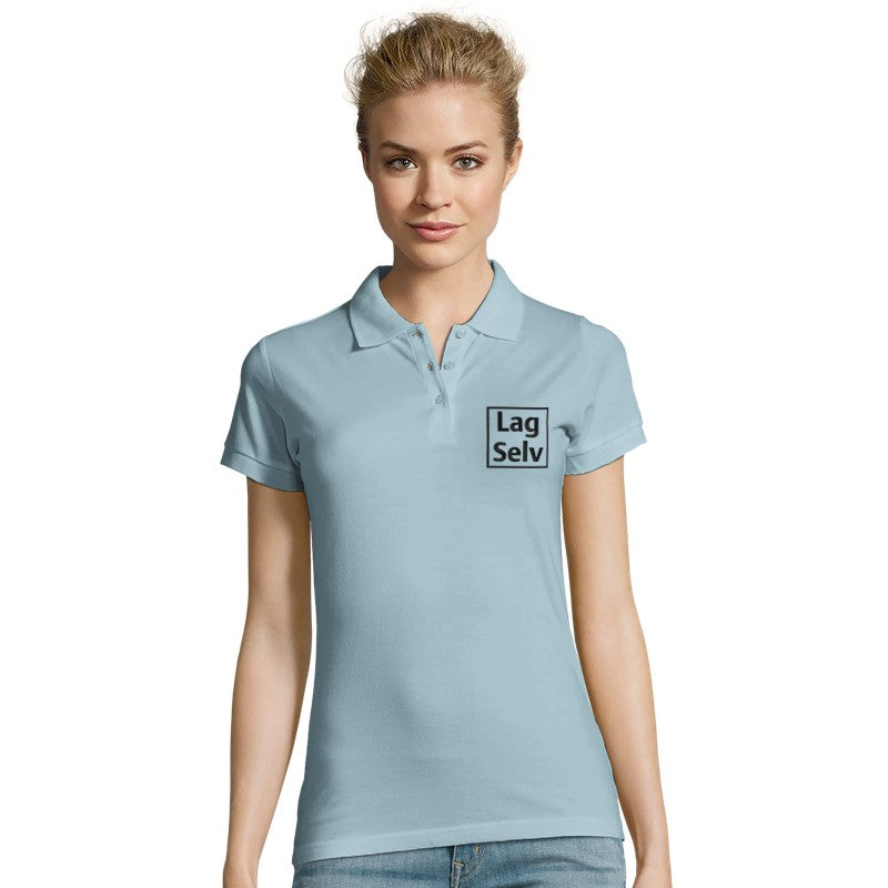 Design your own custom embroidered women's fitted polo shirt