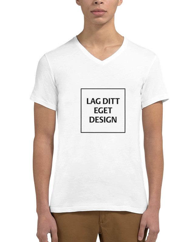 Design Your Own Premium Unisex V-Neck T-shirt with Custom Print