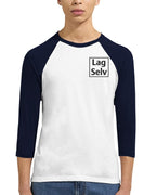 Lag din egen Unisex Raglan T-skjorte med 3/4 ermer | Med Eget Broderi