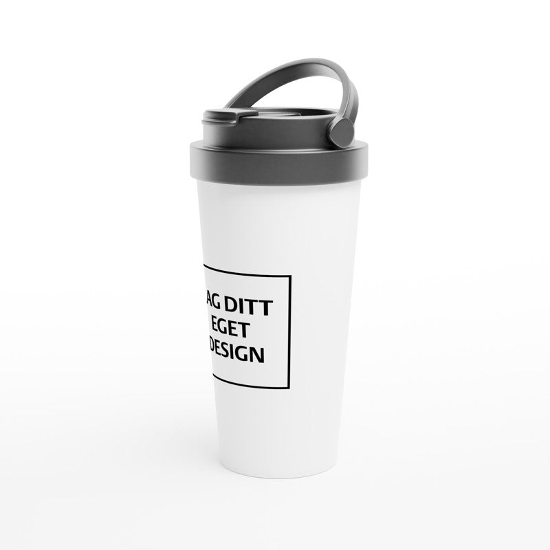 White Stainless Steel Travel Mug | Custom Print