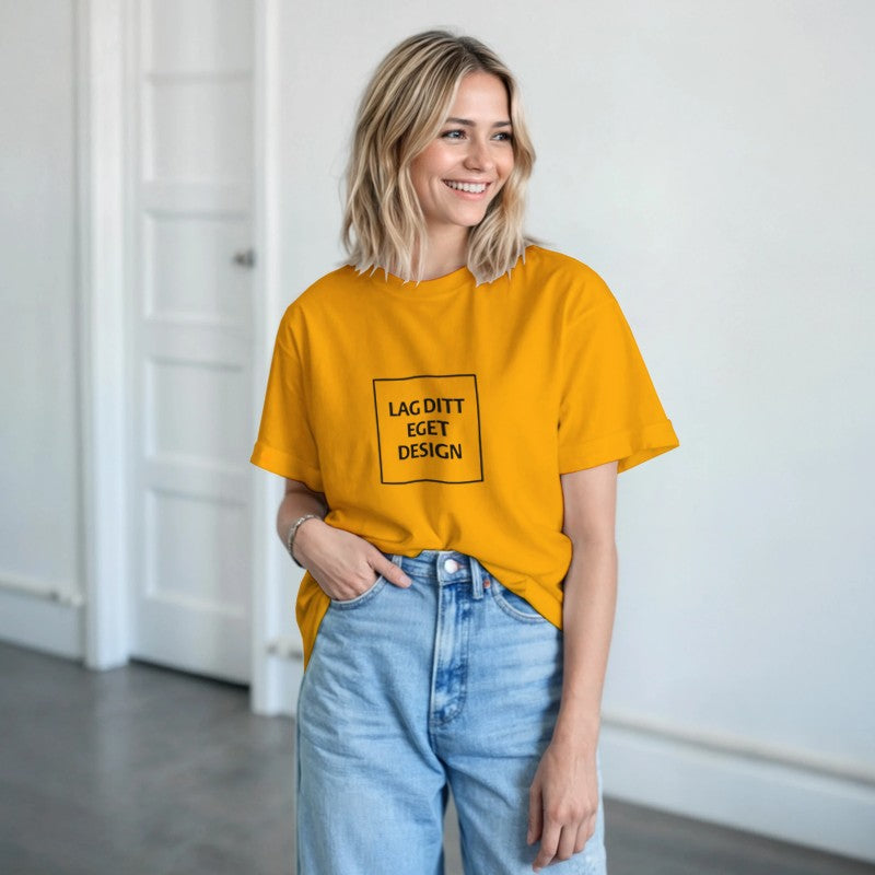 Custom Heavyweight Unisex Crewneck T-Shirt | Design Your Own Print