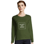 Design Your Own Custom Fitted Long Sleeve T-shirt for Women with Print