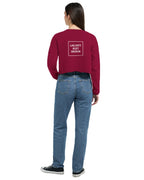 Design Your Own Women's Cropped Sweatshirt | Personalized Print Logo