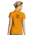 Design your own custom embroidered women's fitted polo shirt