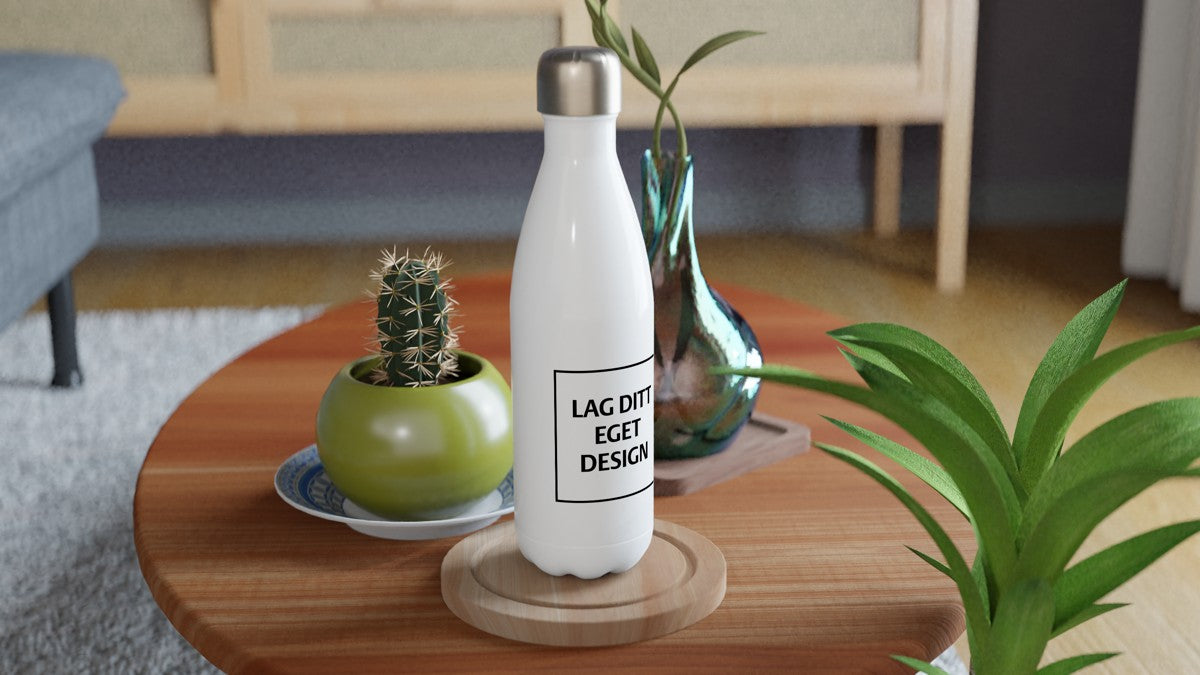White Stainless Steel Water Bottle | Custom Print