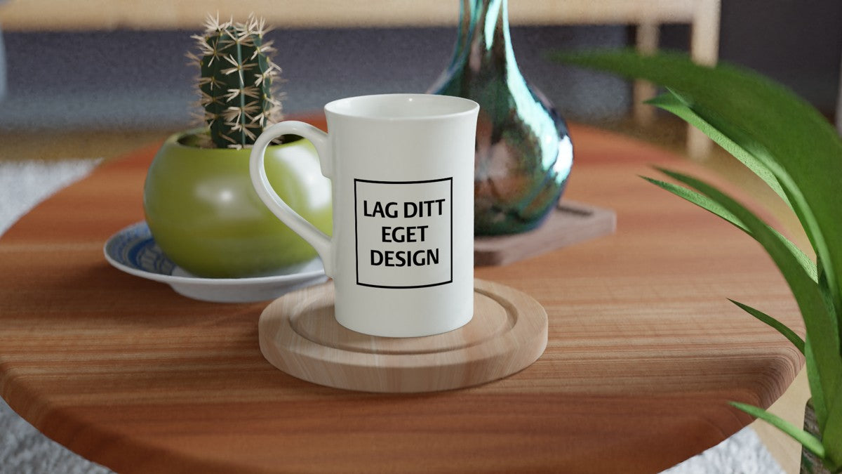 White Porcelain Slim Mug | Custom Print