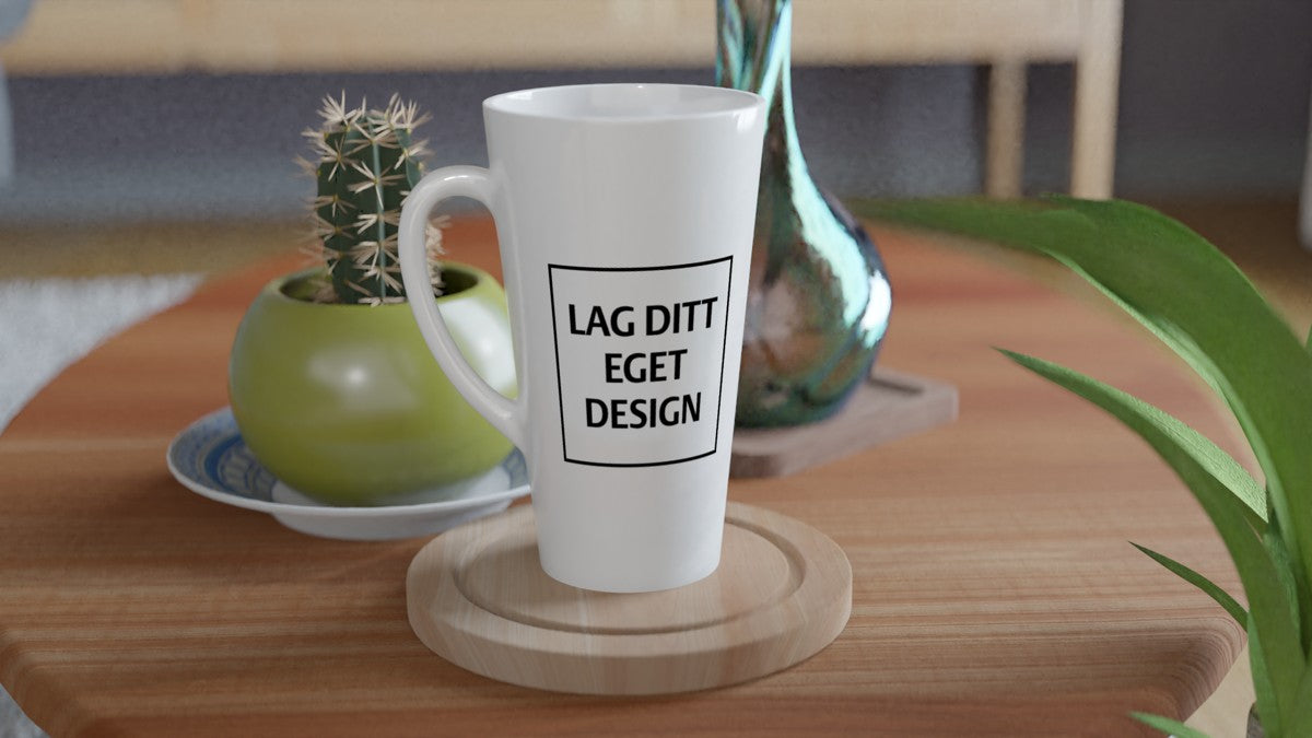 White Latte Ceramic Mug | Custom Print