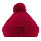 Personlig Pom Pom Lue | Design din egen med broderi