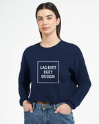 Design Your Own Women's Cropped Sweatshirt | Personalized Print Logo