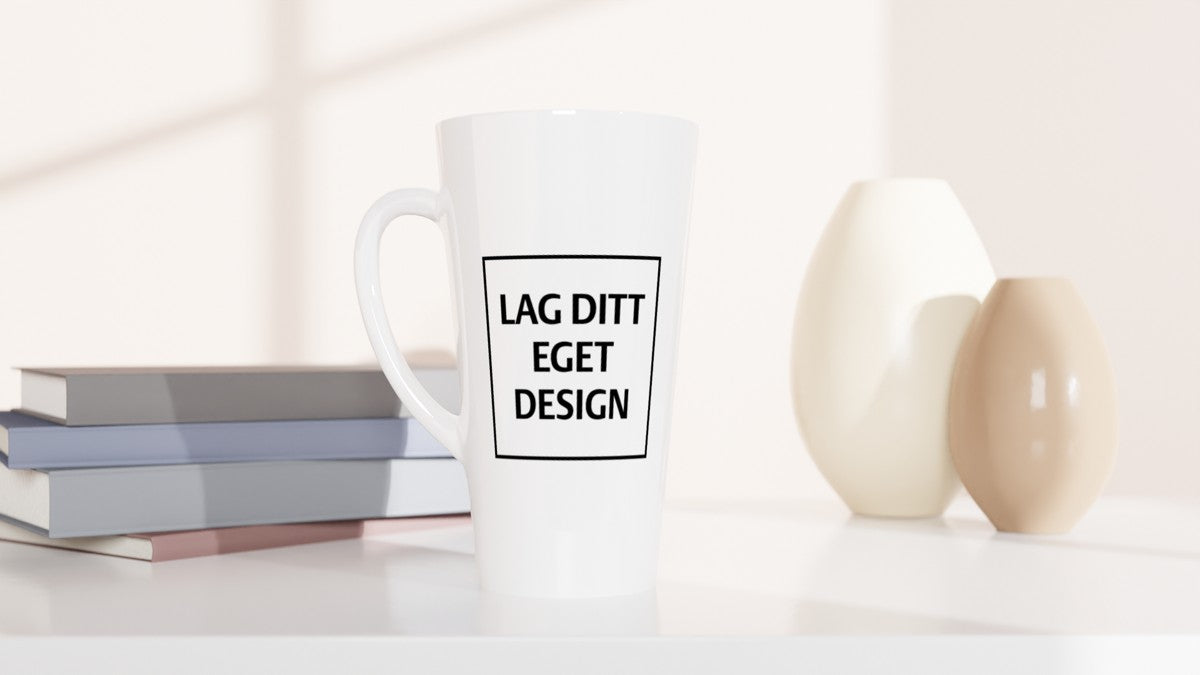 White Latte Ceramic Mug | Custom Print
