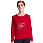 Design Your Own Custom Fitted Long Sleeve T-shirt for Women with Print