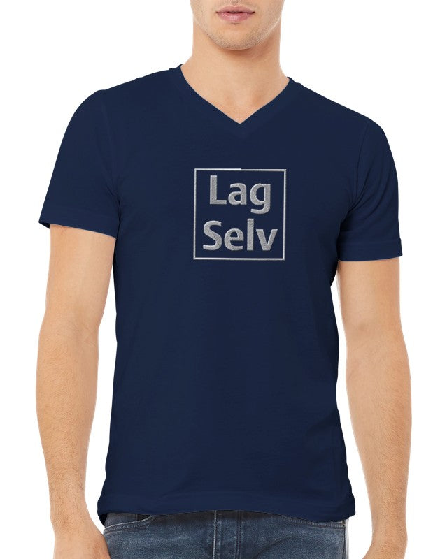 Design Your Own Premium Unisex V-Neck T-Shirt with Custom Embroidery
