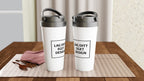 White Stainless Steel Travel Mug | Custom Print