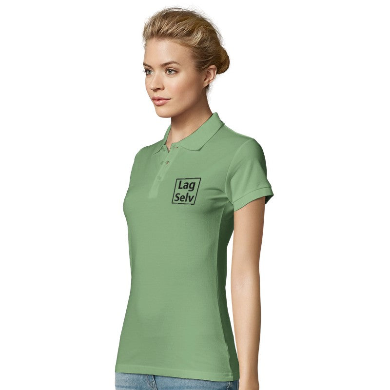 Design your own custom embroidered women's fitted polo shirt