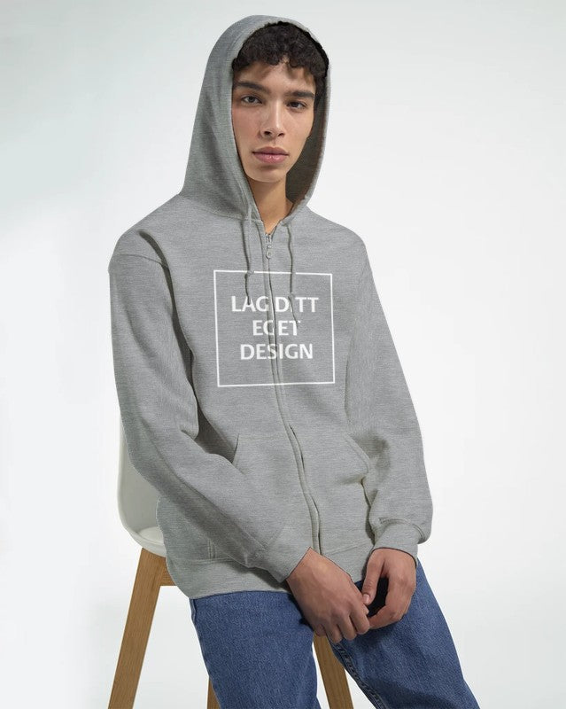 Personlig Hettejakke med Glidelås | Lag Din Egen Zip Hoodie med Eget Trykk