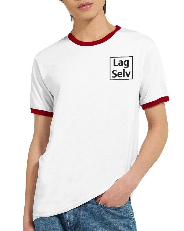Unisex Ringer T-skjorte med Broderi - Design Din Egen