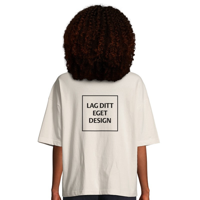 Organisk Oversized T-skjorte for Kvinner | Design Din Egen T-skjorte med Trykk