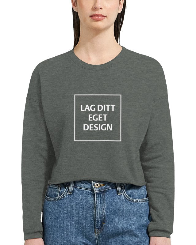 Design Your Own Women's Cropped Sweatshirt | Personalized Print Logo