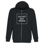 Organisk Hettejakke med Eget Trykk | Unisex Glidelåshettegenser