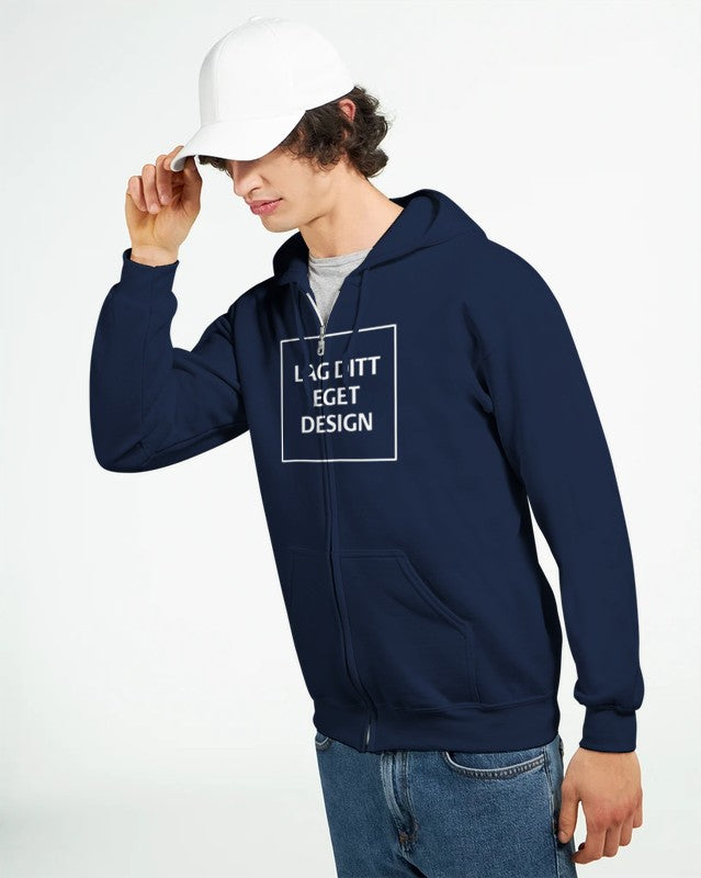 Personlig Hettejakke med Glidelås | Lag Din Egen Zip Hoodie med Eget Trykk