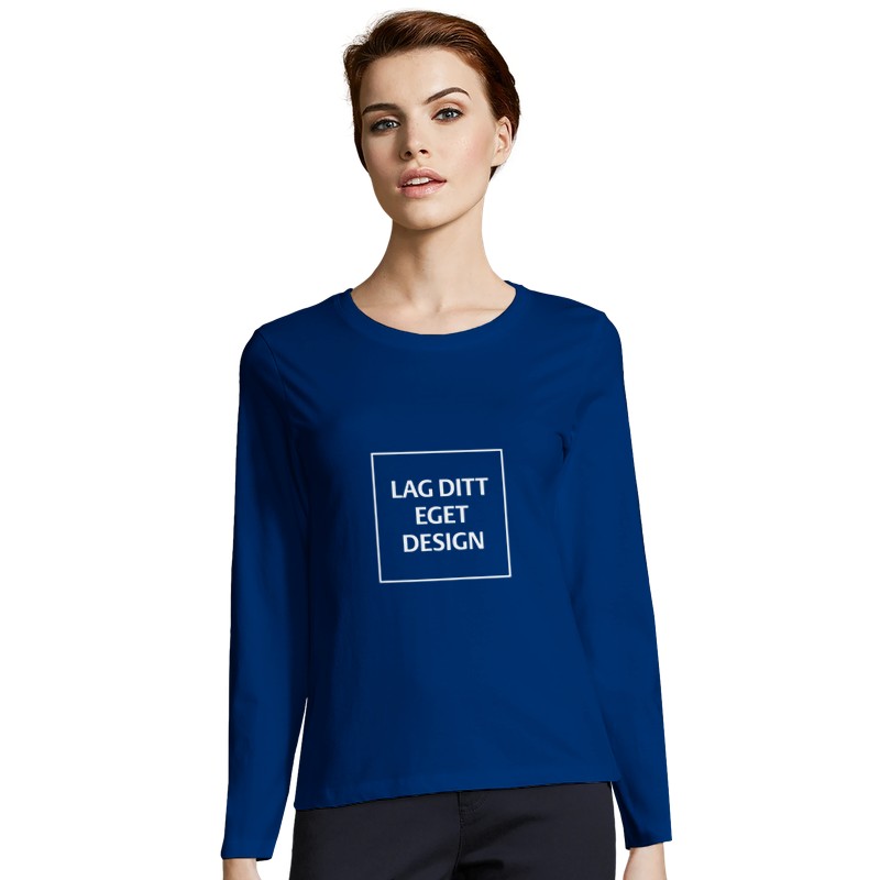 Design Your Own Custom Fitted Long Sleeve T-shirt for Women with Print