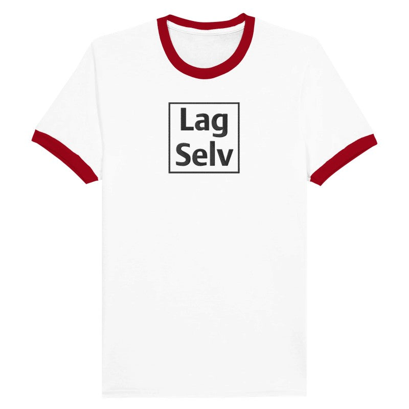 Unisex Ringer T-skjorte med Broderi - Design Din Egen