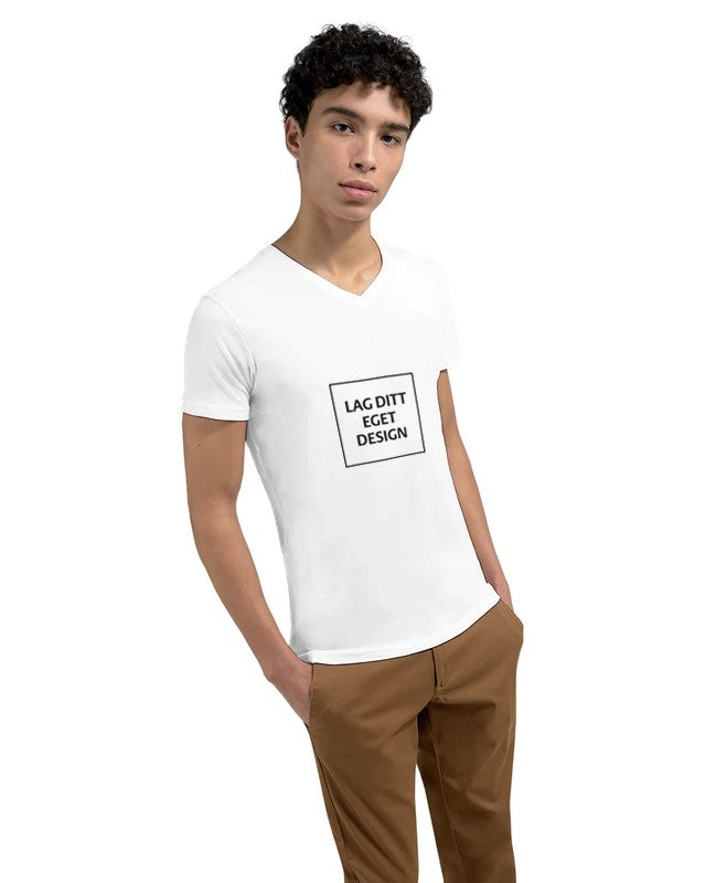 Design Your Own Premium Unisex V-Neck T-shirt with Custom Print