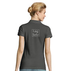 Design your own custom embroidered women's fitted polo shirt