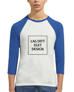 Unisex Raglan T-skjorte med 3/4 Ermer – Skap Ditt Unike Design