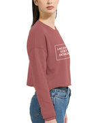 Design Your Own Women's Cropped Sweatshirt | Personalized Print Logo