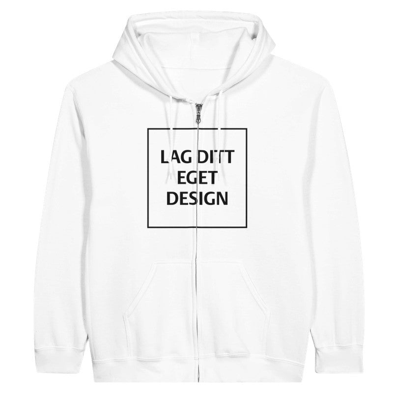 Personlig Hettejakke med Glidelås | Lag Din Egen Zip Hoodie med Eget Trykk