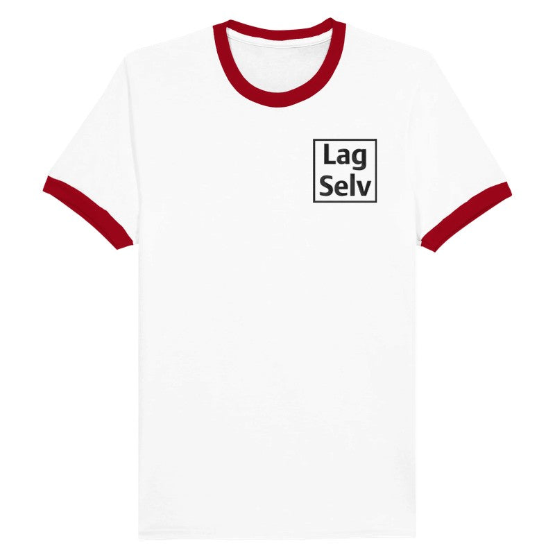Unisex Ringer T-skjorte med Broderi - Design Din Egen