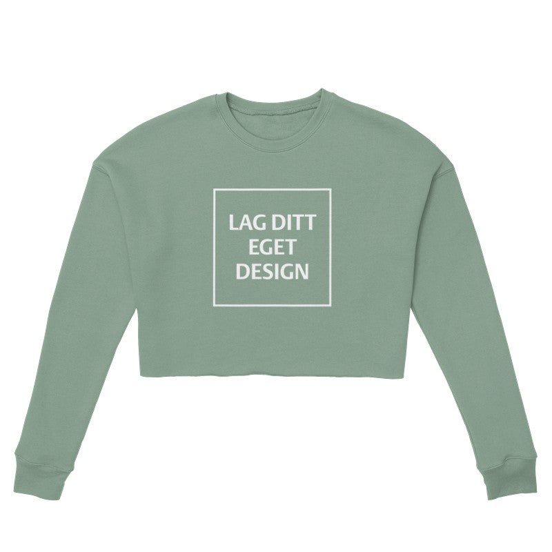 Design Your Own Women's Cropped Sweatshirt | Personalized Print Logo