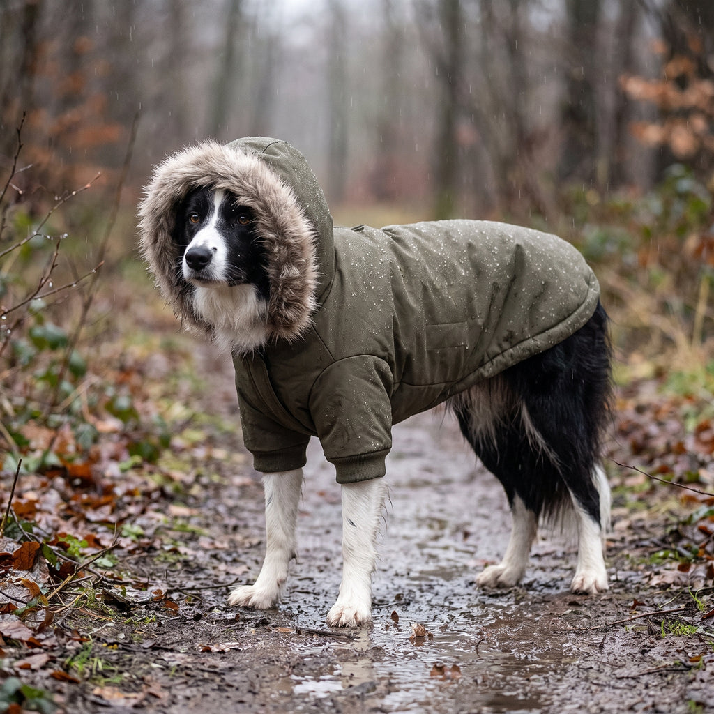 Varm Parkas til Hund med Eget Trykk | Vinterjakke til hund